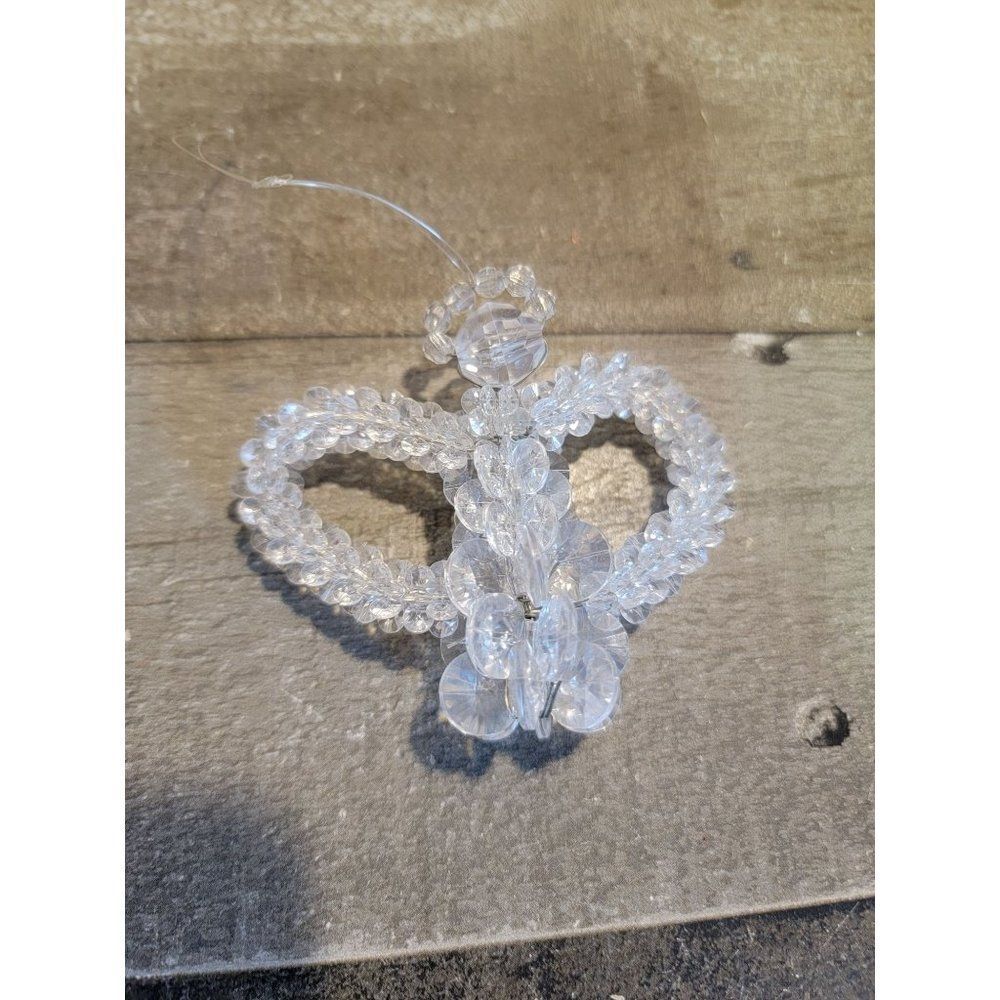 Acrylic crystal angel halo ornament xmas